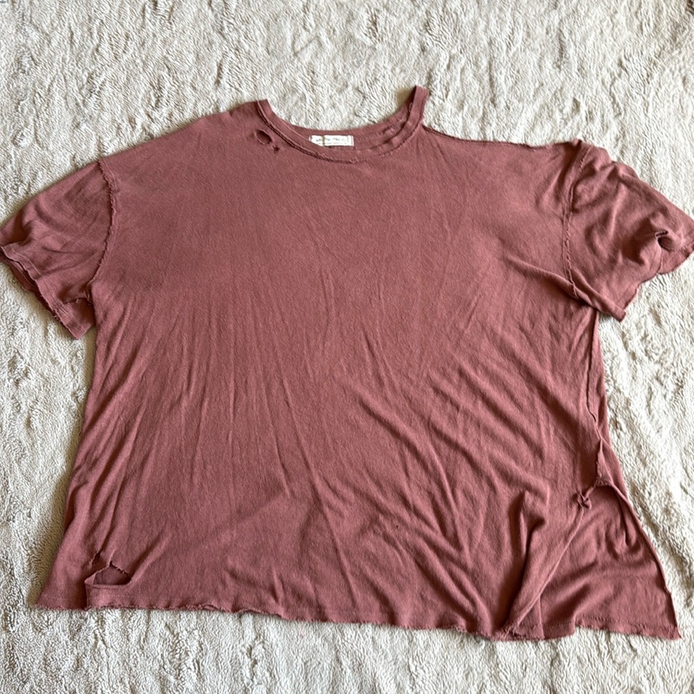 Distressed Free People tee